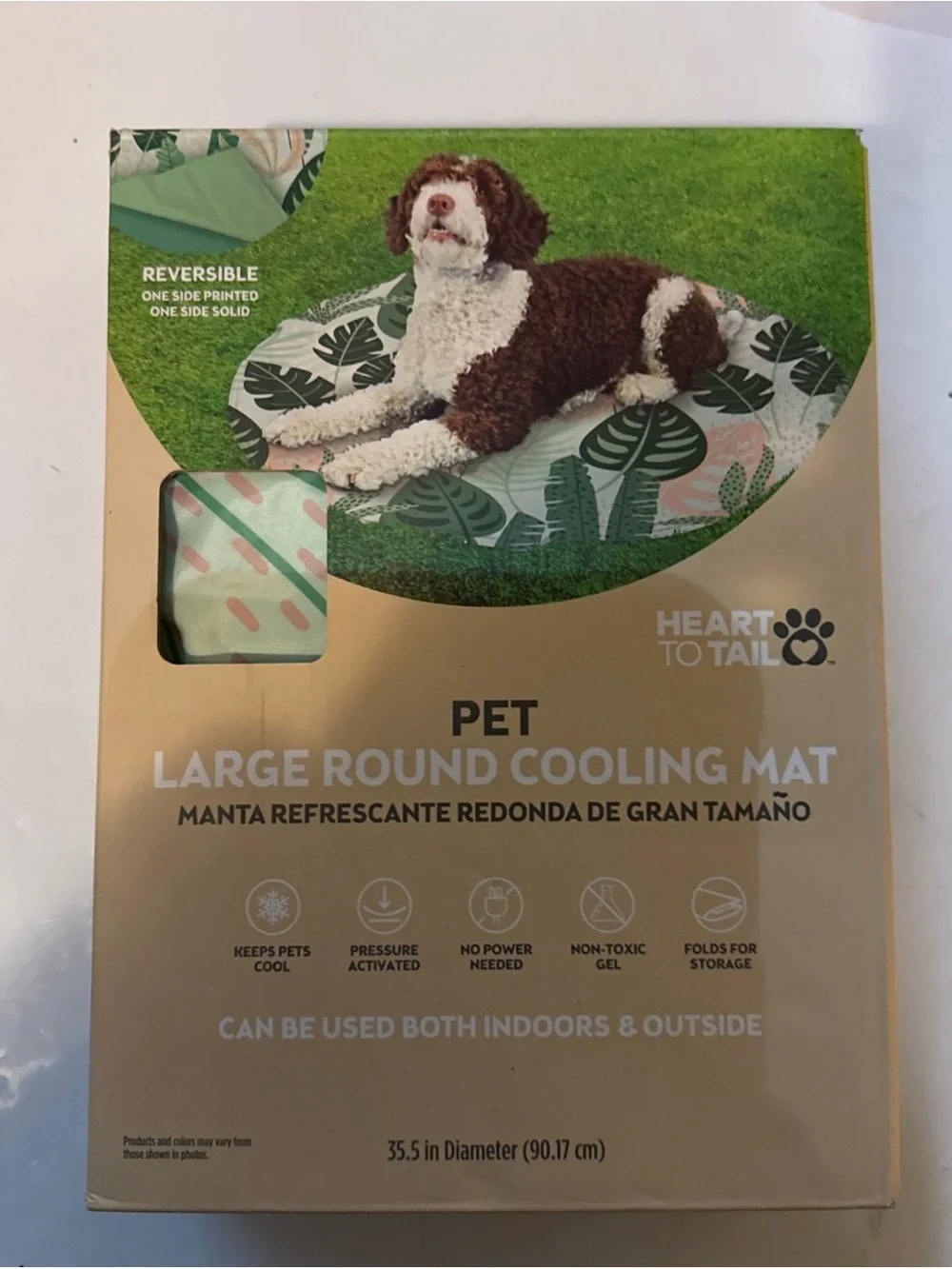 HearttoTail Large Round Cooling Mat Large Portable Mat For Outdoor & Indoor New